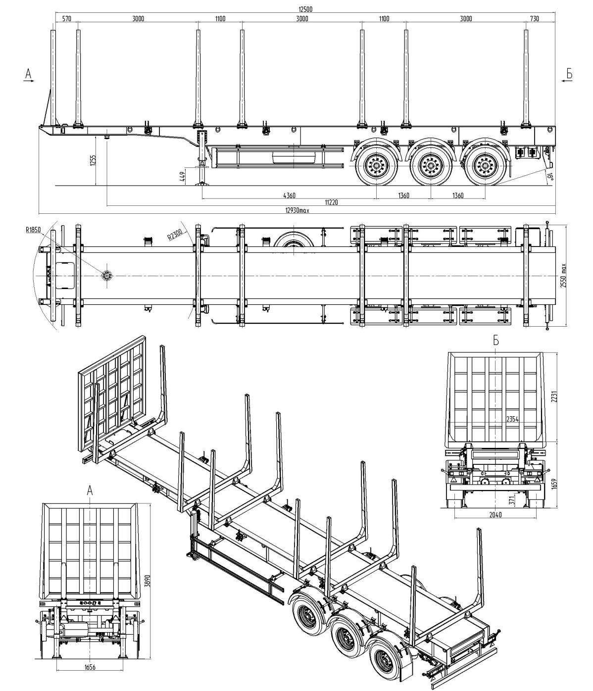 Лесовоз Политранс ТСП 94171-015